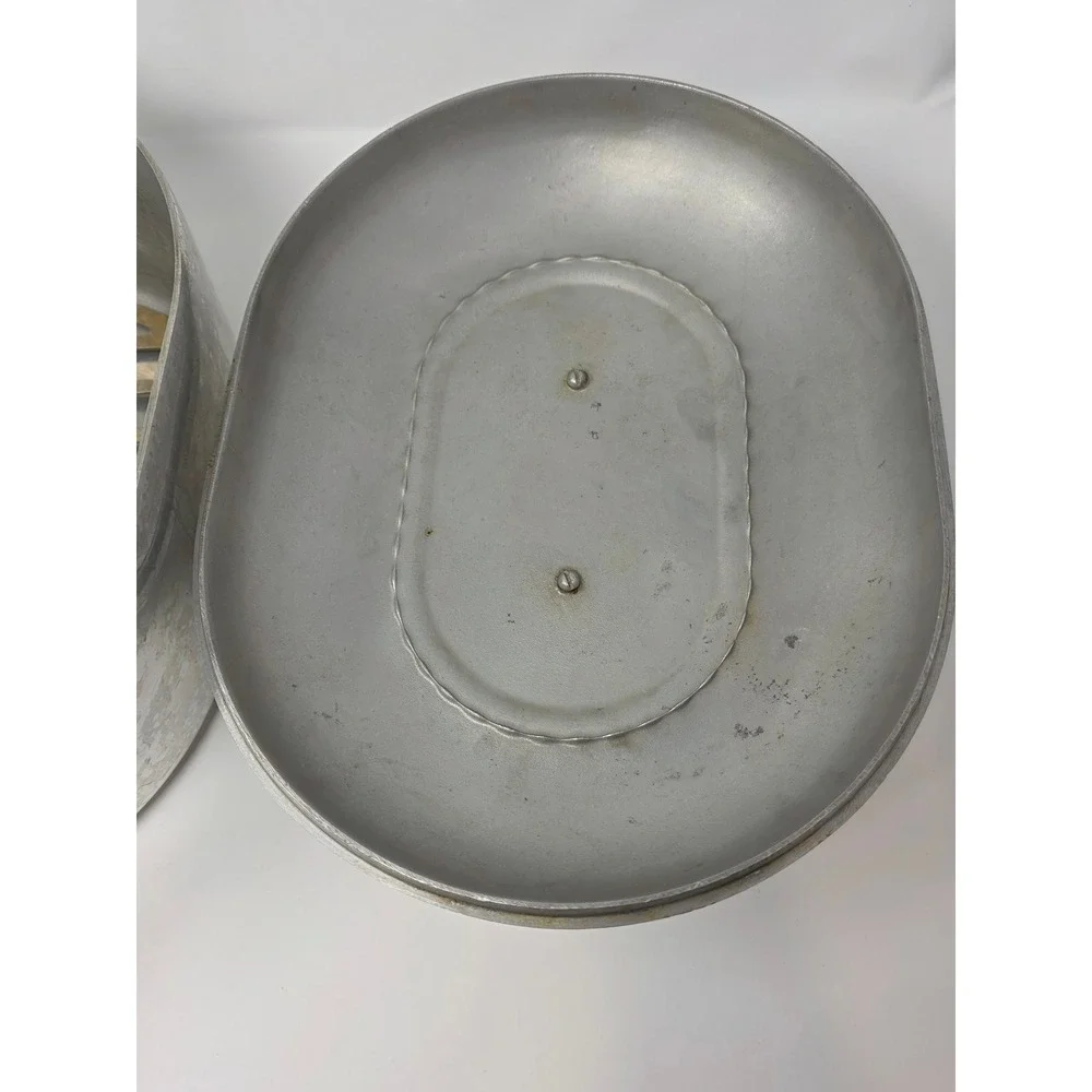Vintage WagnerWare Magnalite 4265-P cast aluminum oval roaster - Complete